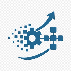 Digital Transformation Icon in Hex Color 246B8e